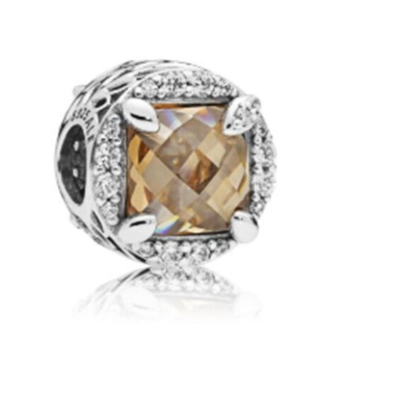 New Pandora Radiant Grains of Energy Charm CZ Golden Bead - Picture 1 of 1